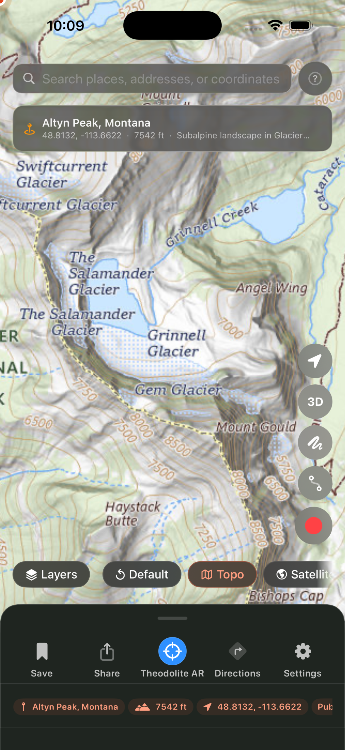Topo — Grinnell Glacier / Altyn Peak